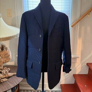 boggi milano padded cashmere wool blazer 36/38 (italian 48) blokecore puffer